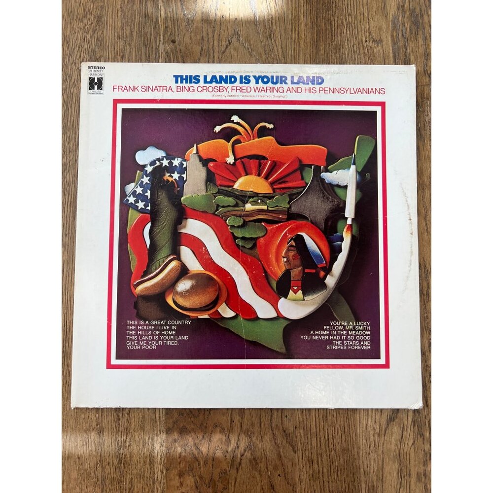 This Land Is Your Land Vinyl Record Frank Sinatra Bing Crosby AL 30931 Album